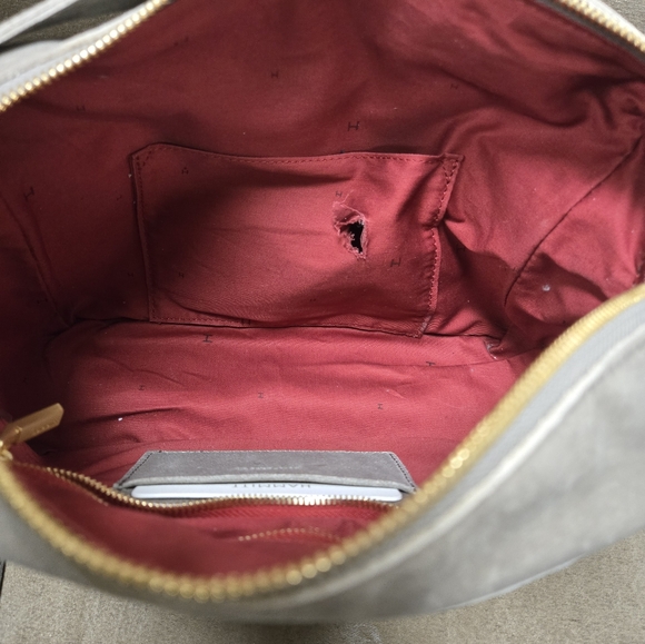 Hammitt Gray Crossbody Bag with Gold Accents - Picture 4 of 9